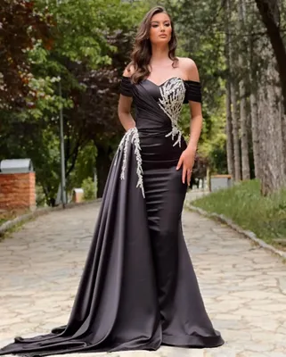 Сексуальное черное кружевное платье с V-образным вырезом и длинным  Расклешенным рукавом, свадебные вечерние платья для женщин, элегантные  длинные платья для ночного клуба, выпускного вечера | AliExpress