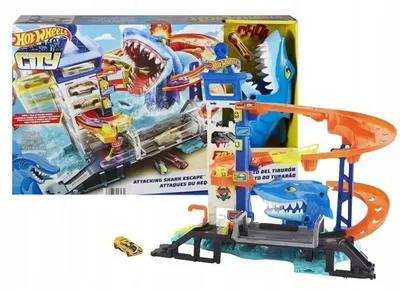 Трек Hot Wheels City Robo Shark Frenzy Ледяная Акула GJL12 купить по цене 0  руб. в Санкт-Петербурге — интернет магазин tigozavr.ru