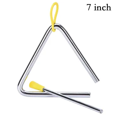 Металлический музыкальный треугольник 4-8 дюймов, стальной перкуссионный  обучающий инструмент, детская игрушка, прочный и крепкий треугольник -  купить по выгодной цене | AliExpress