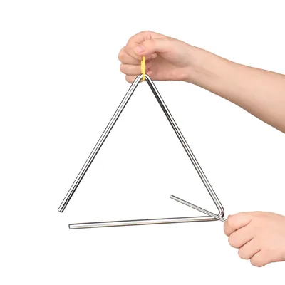 Искусственный треугольник с металлическим молотком, идиофон, стальной  ударный детский ритм, обучающий музыкальный инструмент для раннего развития  - купить по выгодной цене | AliExpress