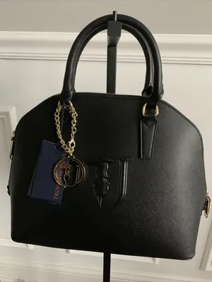 TRUSSARDI JEANS Linea Ischia Dome Black Bag - Purse75B555XX Travel- NWT |  eBay