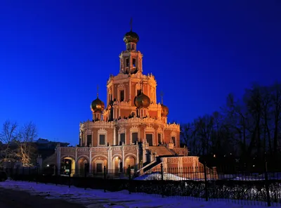 Скачать обои вечер, москва, россия, церковь, храм покрова богоматери  разрешение 1600x900 #147531