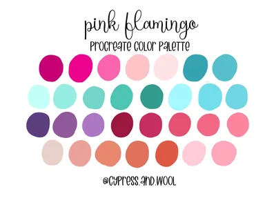 Pink Flamingo Procreate Procreate Color Palette Color Swatches iPad  Procreate Tools - Etsy