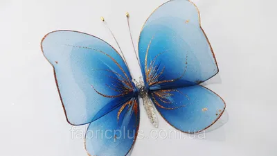 Бабочка большая на булавке цвет индиго: продажа, цена в Днепропетровской  области. Декор для шитья и рукоделия от \