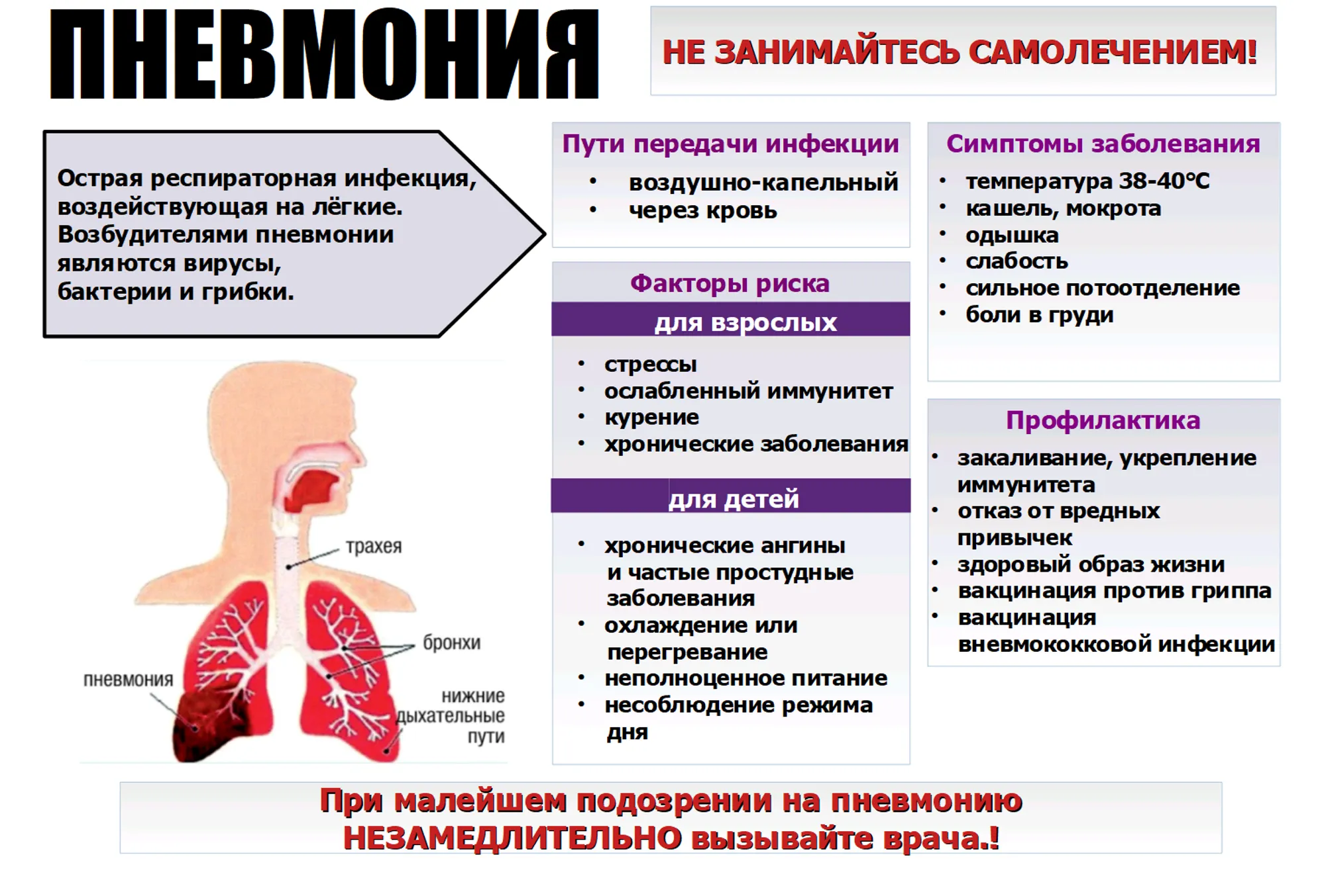 Пневмония симптомы и профилактика