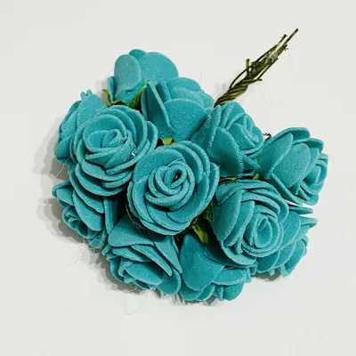 Роза из фоамирана 1,5-2см изумрудная 12 цветочков в пучке, цена 12 грн —  Prom.ua (ID#1758629637)