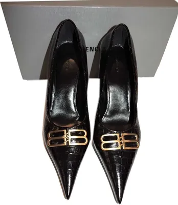 BALENCIAGA Pumps Knife BB Logo Pointed Toe Heels Pointed Toe Shoes 39 | eBay