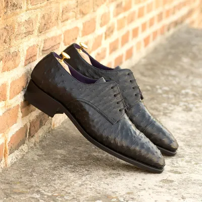 Camden | Mens Derby Shoes in Black Leather | Grenson