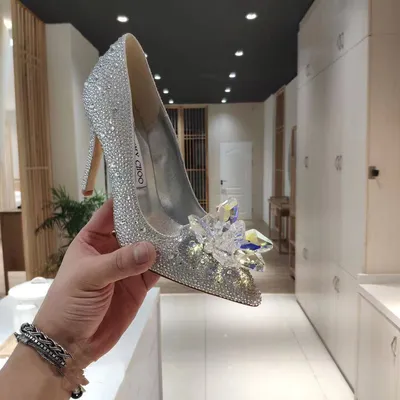 Jimmy Choo туфли золушки (Джимми Чу) со стразами | Туфли лодочки на каблуке  Alia премиум класса, цена