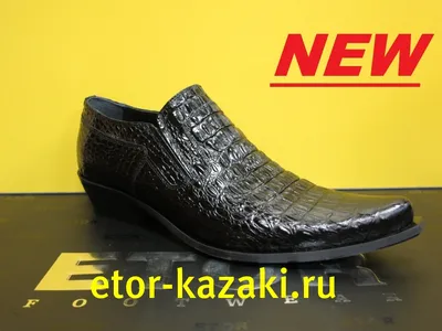 Туфли казаки мужские ETOR 18(884) чёрный кроко купить на etor-kazaki.ru