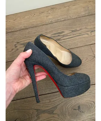 CHRISTIAN LOUBOUTIN: mules in suede with rhinestones - Black | Christian  Louboutin high heel shoes 1240305 online at GIGLIO.COM