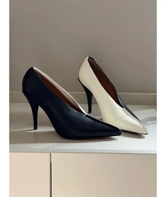 MARNI: Rhythm slingbacks in grained leather - Red | Marni high heel shoes  CHMS004205P6061 online at GIGLIO.COM