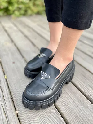 Туфли женские Prada Loafers Black черные из натуральной кожи лоферы  повседневные весна осень прада (ID#1634086620), цена: 2099 ₴, купить на  Prom.ua