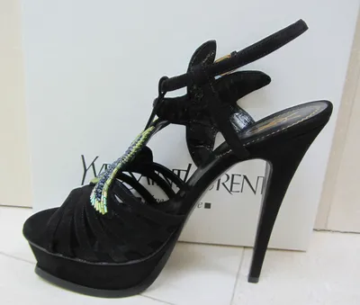 NIB YSL Yves Saint Laurent TRIBUTE 105 Platform BEADED STARFISH T STRAP  Shoes 39 | eBay