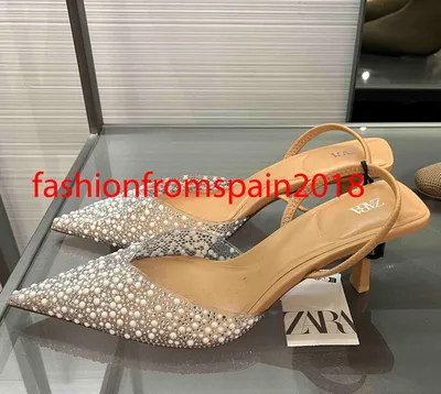 ZARA MID-HEEL SHOES WITH EMBELLISHED BOW PINK 35-42 REF.2244/910 | eBay