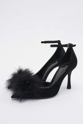 Zara Low Vamp Heeled Shoes | Heels, Shoes heels, Fall shoe trend