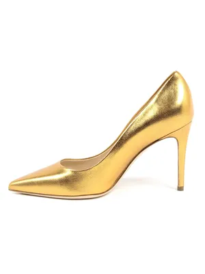 Туфли золотого цвета фото