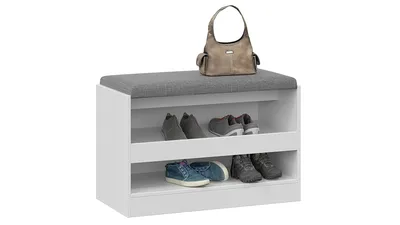 Тумба для обуви София-3 (Дуб сонома/Белый) купить в Хабаровске по низкой  цене в интернет магазине мебели