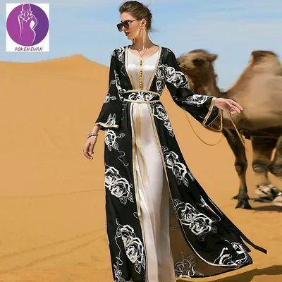 Турецкие платья макси для женщин Абая Дубай Ислам мусульманская мода  длинное платье халат длинный кафтан марокканский Ра size 4xl צֶבַע Dark Blue