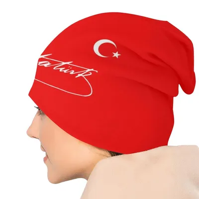 Подпись Ататюрка с флагом Турции SKullies шапки шапки унисекс уличная  зимняя теплая вязаная шапка турецкий лидер капот шапки – лучшие товары в  онлайн-магазине Джум Гик