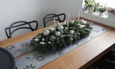 Как сделать новогоднее украшение на стол - Цвета в интерьере
