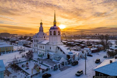 Улан-Удэ с высоты — центр российского буддизма