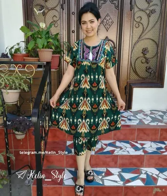 Узбекские платья из атласа фотографии