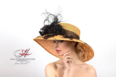 Эксклюзивная широкополая женская шляпа для скачек \"Sweet\"