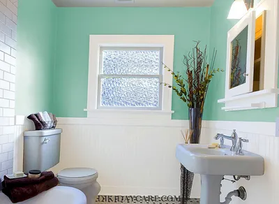 Ванная комната с покрашенными стенами - 67 фото