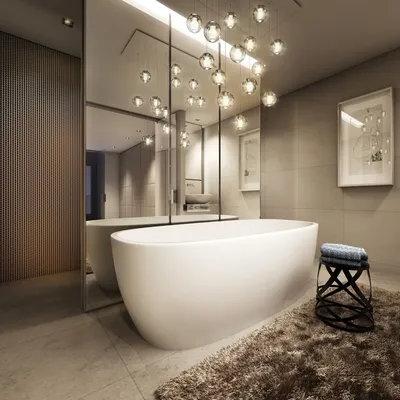 Стильное освещение в ванной - 72 фото
