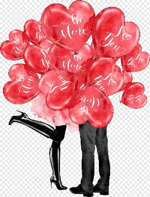 красные воздушные шары иллюстрация, Париж любовь Валентина сердце,  влюбленные под любовь воздушные шары, любовь, праздники, png г… |  Влюбленные, Любовь, Иллюстрации