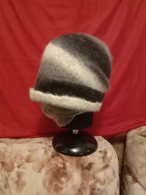 Валяная шапка-бини Фруктовая зефирка ручной работы из шерсти купить в  интернет-магазине