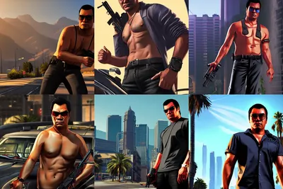 Ван Даркхолм в тайном арте Grand Theft Auto 5, эпическом, | Стабильная диффузия | OpenArt