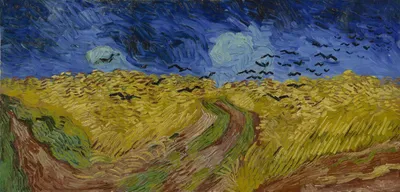 Купить цифровую версию картины: Винсент Ван Гог - Пшеничное поле с воронами  | Артхив