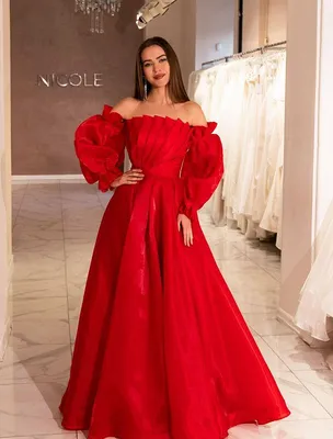 Вечернее красное платье фото