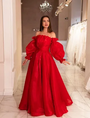 Вечернее платье красного цвета с фатином 2539 за 384 грн: купить из  коллекции Celebrating - issaplus.com