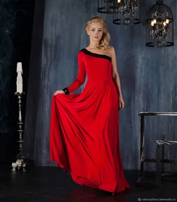 Вечернее красное шелковое платье макси вечернее платье выпускное — цена  2590 грн в каталоге Вечерние платья ✓ Купить женские вещи по доступной цене  на Шафе | Украина #17589794