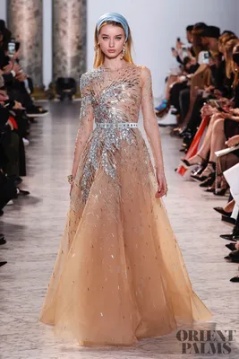 Elie Saab Вечерние Платья Жемчужины Шеи Кружева Бусины Блестение Кристалл  3D Цветочный Аппликационный С Длинным Рукавом Платья Выпускного Вечера  Длиной До Пола Длина Формальных Платьев От 19 518 руб. | DHgate