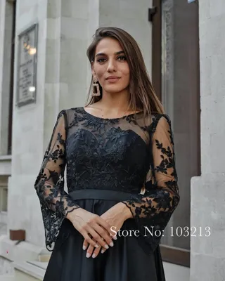 Черное гипюровое платье для полных VBS-004-2, купить в интернет-магазине  Е-Леди