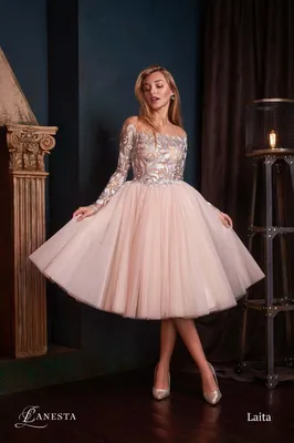 12 красивых вечерних платьев на выпускной Lanesta 2019 | Knee length  wedding dress, Wedding dresses unique, Ankle length prom dress