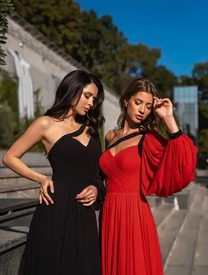 Уникальные красные черные шифоновые платья Eeqasn для выпускного вечера с  одним разрезом и длинными рукавами, вечернее платье для вечерние, женские  платья с бисером для торжественных мероприятий | AliExpress