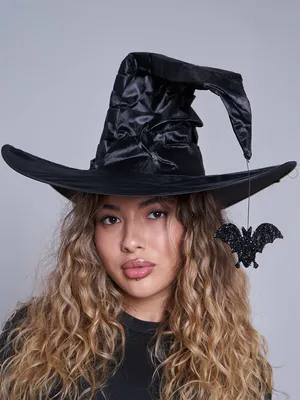 Купить Хэллоуин Ведьма Вечеринка Шляпа Ведьмы Для Женщин Шляпа Ведьмы с  Лентой Ведьмы Хэллоуин Косплей Шляпа Волшебника Остроконечная Шляпа Ведьмы  | Joom