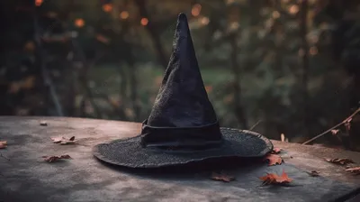 Шляпа ведьмы на Хэллоуин (Halloween) высота 30 см с золотыми звездами  оранжевая (id 94315856), купить в Казахстане, цена на Satu.kz