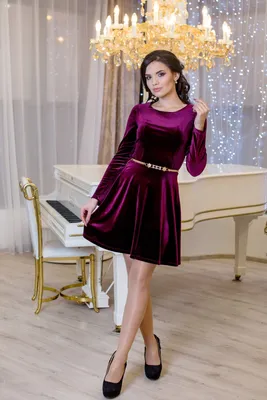 Велюровое платье с кружевом (арт. 40858) ♡ интернет-магазин Gepur