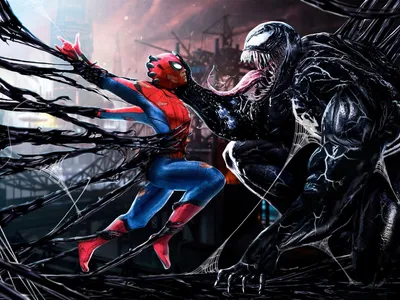 Человек паук и Веном арт - 84 фото