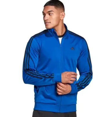 NEW ADIDAS MEN'S ESSENTIALS 3 STRIPES TRICOT TRACK JACKET~ SIZE LARGE  #HL2289 | eBay