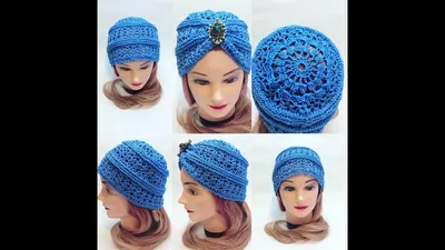 Вязаная женская шапка-чалма №1079062 - купить в Украине на Crafta.ua
