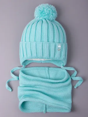 Зимний комплект для мальчика: шапка и труба хаки Apolin | AGBO