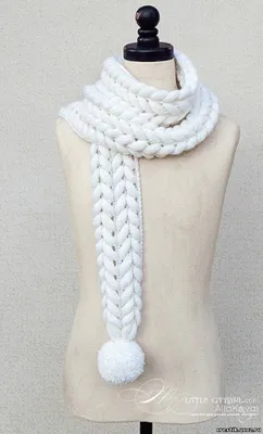 Как связать шарф спицами | Крестик