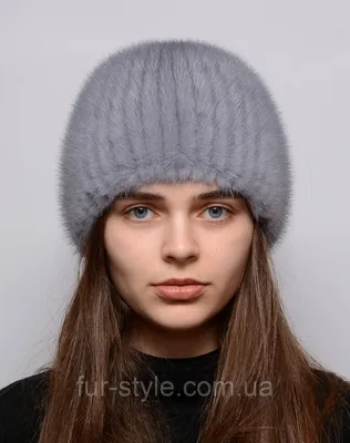 Женская зимняя норковая шапка на вязаной основе Листок по выгодной цене от  компании Меховой Стиль